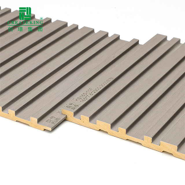 Painéis de parede canelados sólidos de PVC anti-mofo de 165 * 7,8 mm