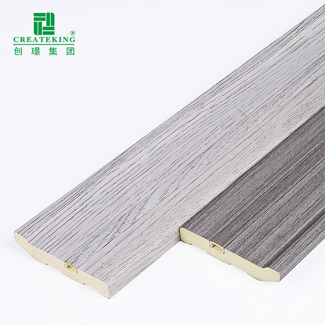 75*15mm PVC escondido prego rodapé sólido