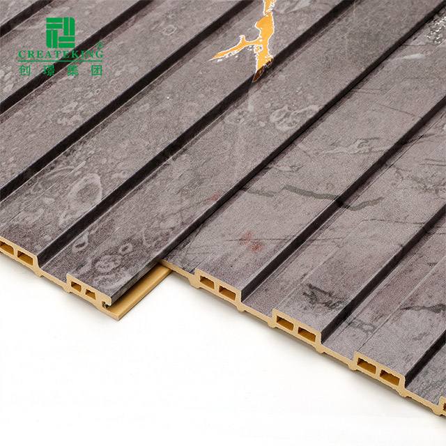 Painel de parede oco canelado de PVC à prova d'água de 155 * 17 mm