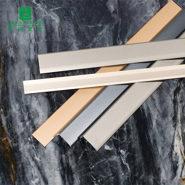 Faixa de borda de piso de alumínio em forma de L de 23,39x9,9mm