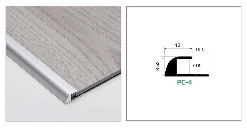 Acabamento de piso em forma de C