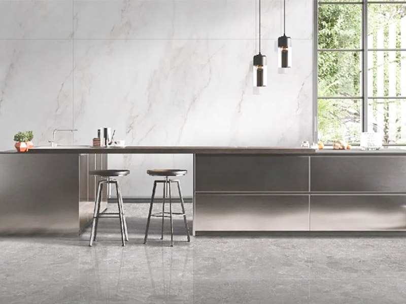 Cobertura de parede da cozinha em vez de azulejos