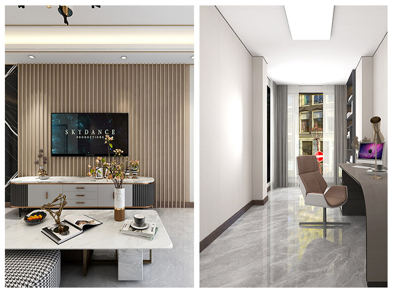 Como combinar painéis de parede e rodapés de PVC em estilo minimalista moderno?