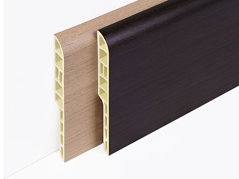 rodap&eacute; de l&aacute;pis de PVC de 100 * 12 mm