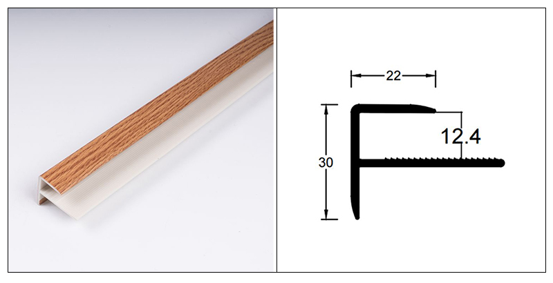 22*30 tiras de escada em forma de F
