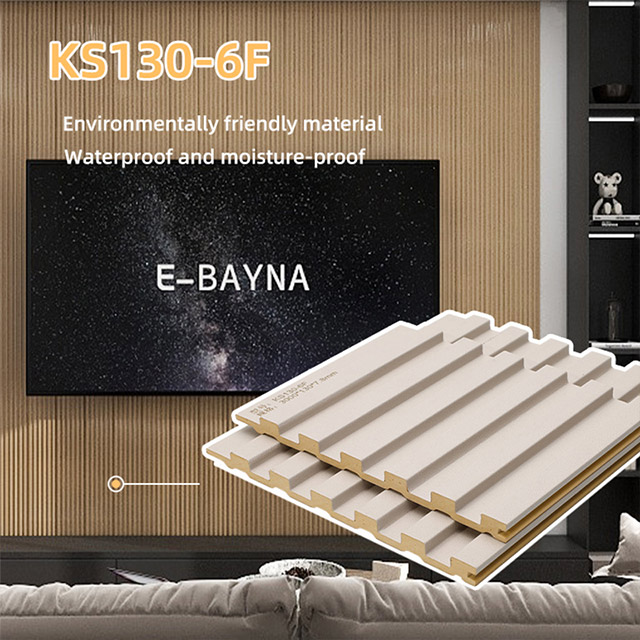 Painéis de parede canelados sólidos de PVC de 130 * 7,8 mm