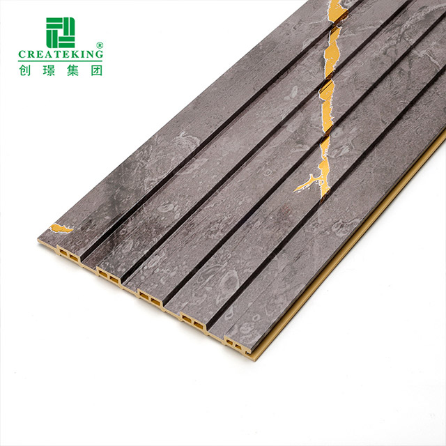 Painel de parede oco canelado de PVC à prova d'água de 155 * 17 mm