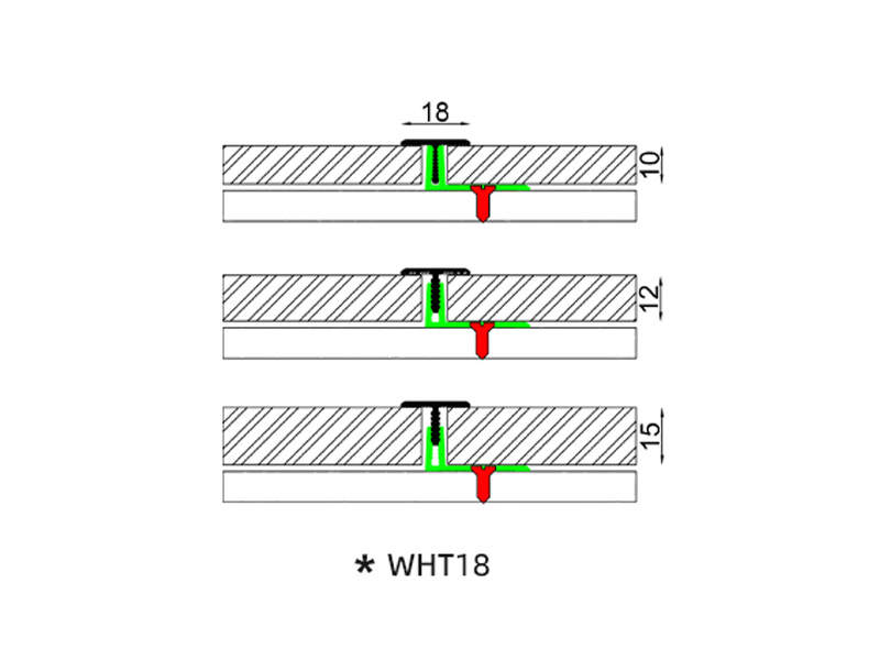 Guarni&ccedil;&atilde;o de borda em liga de alum&iacute;nio em forma de T de 18 * 11,4 mm