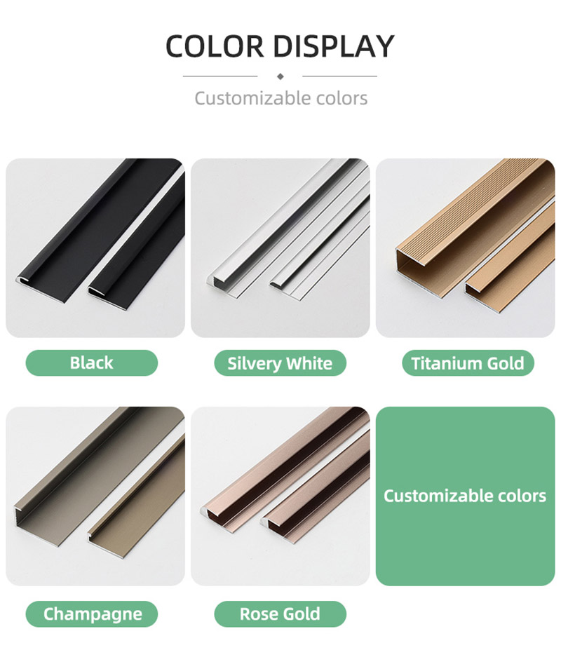 Acabamento de piso de alum&iacute;nio canal C