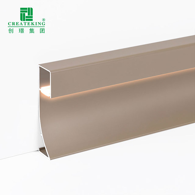 rodapé de alumínio LED de 80 * 9 mm