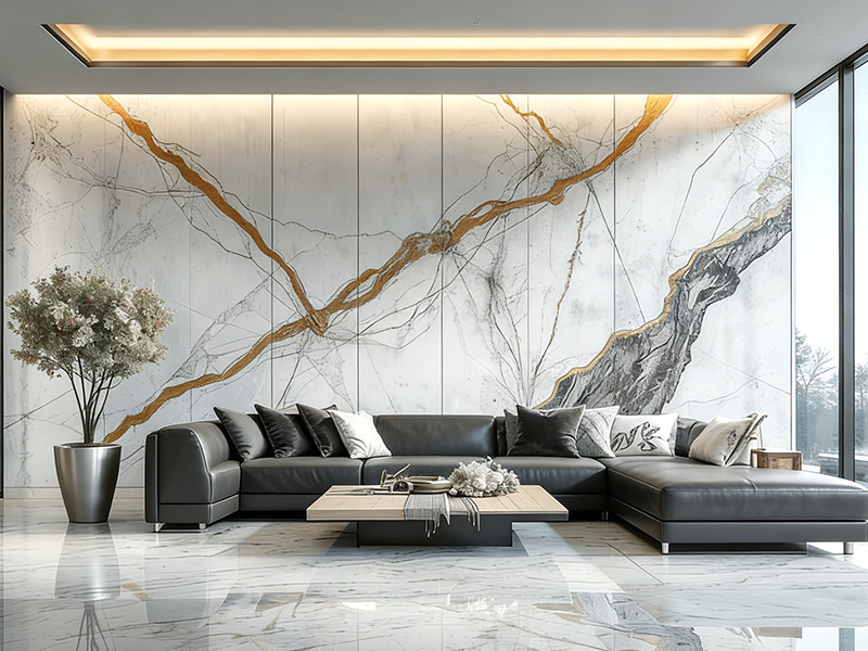 pain&eacute;is de parede de cristal de carbono