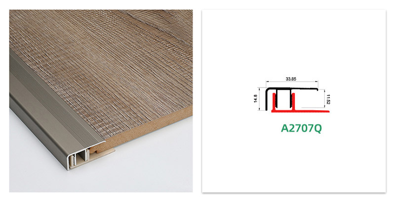 Perfil final de alum&iacute;nio para piso laminado