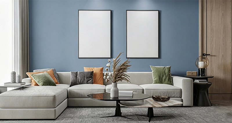 Design de interiores com regras de 3 cores