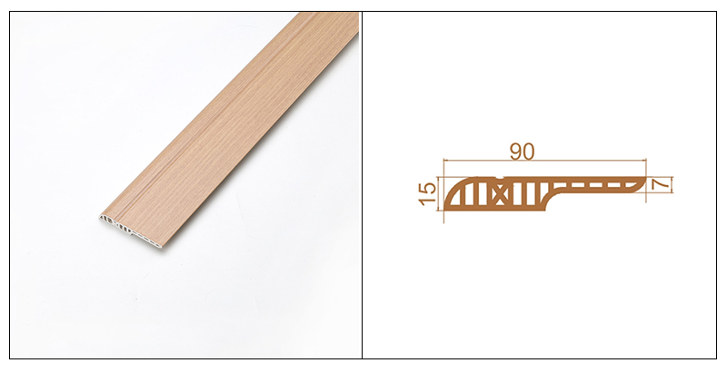 rodap&eacute; de l&aacute;pis de PVC de 90*17mm