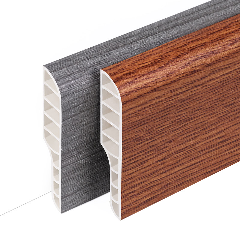 Rodap&eacute; redondo de l&aacute;pis de PVC de 70 * 13 mm