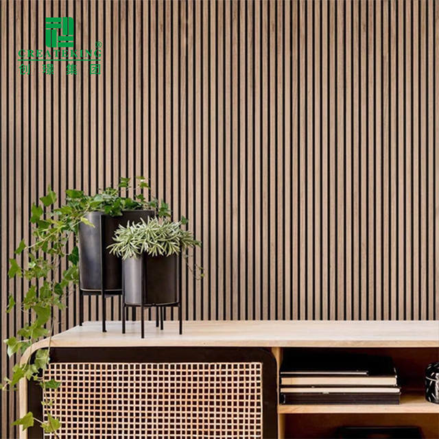 Painéis de parede ranhurados impermeáveis ​​personalizados de fábrica da china para decoração de parede de sala de estar 
