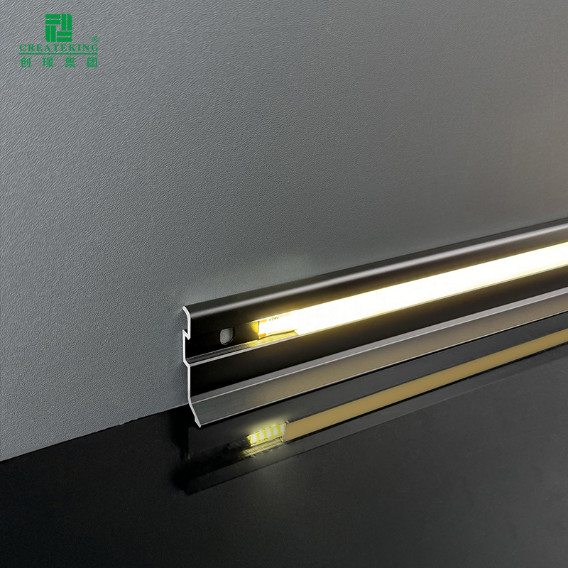 Rodapé flexível LED PVC WPC tira de decoração de parede autoadesiva para decoração de casa DIY