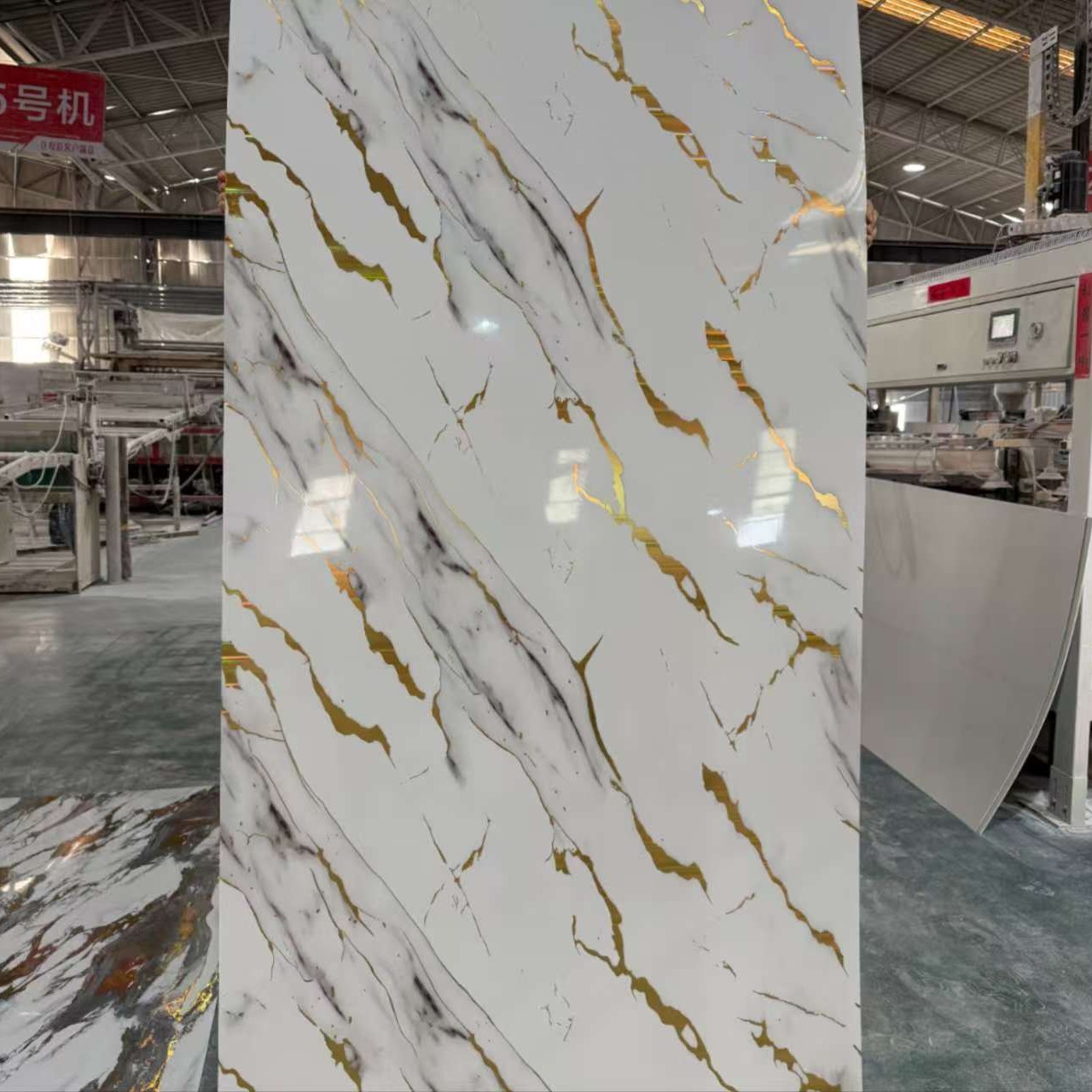 Painel de parede de PVC laminado com filme PET para decoração de interiores
