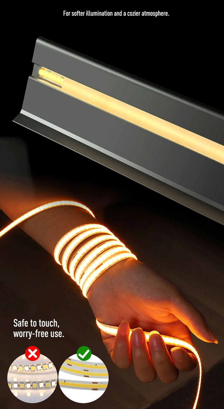 Rodapé flexível LED PVC WPC tira de decoração de parede autoadesiva para decoração de casa DIY