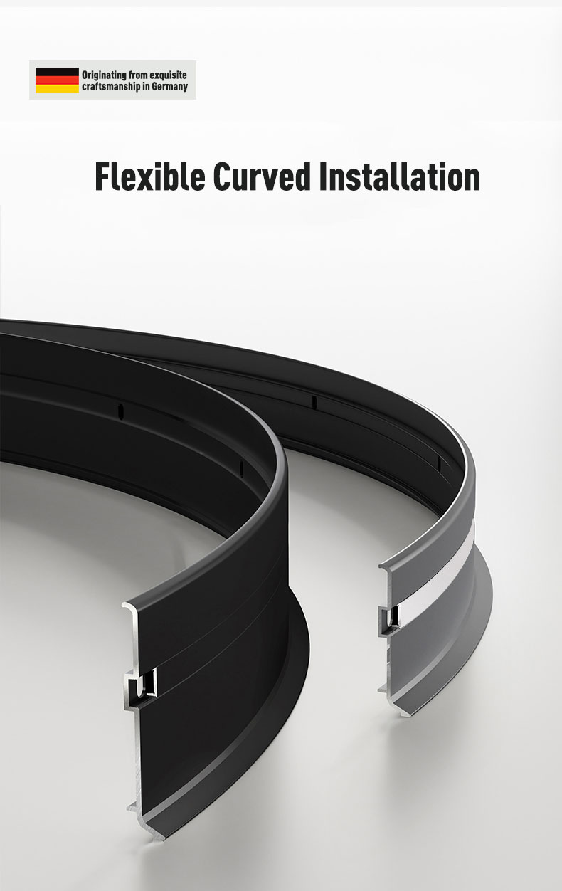 Rodapé flexível LED PVC WPC tira de decoração de parede autoadesiva para decoração de casa DIY