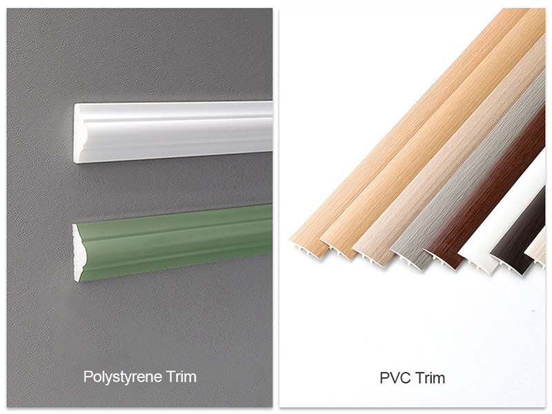 Qual é a diferença entre acabamentos de poliestireno e acabamentos de PVC?