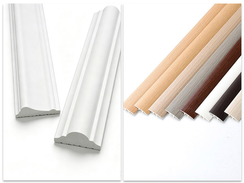 Guarni&ccedil;&atilde;o de poliestireno e guarni&ccedil;&atilde;o de PVC